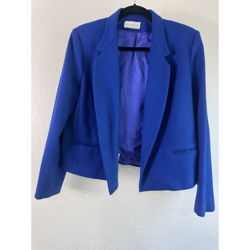 Cambridge Jack Winter Blue Blazer Wool Business Progessional